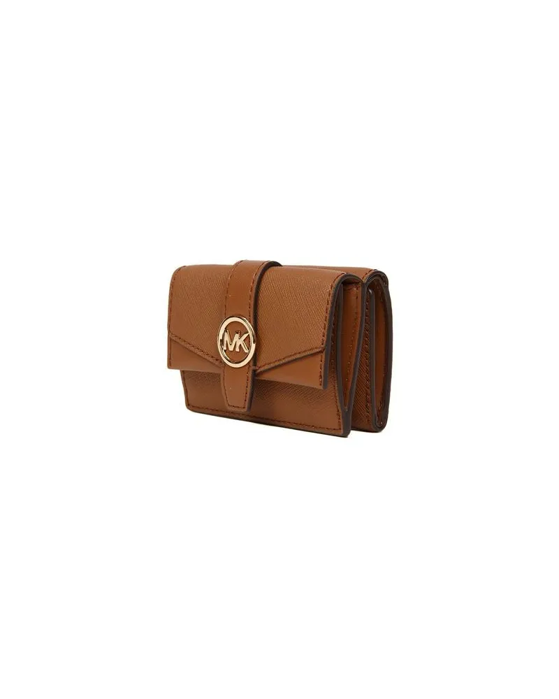 Michael Kors Women's Wallet Luggage Polyvinyl Chloride Bags Brown