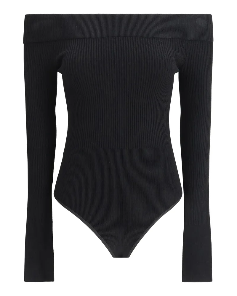 Alaïa Women's Bodysuit Black Viscose Tops Top Black