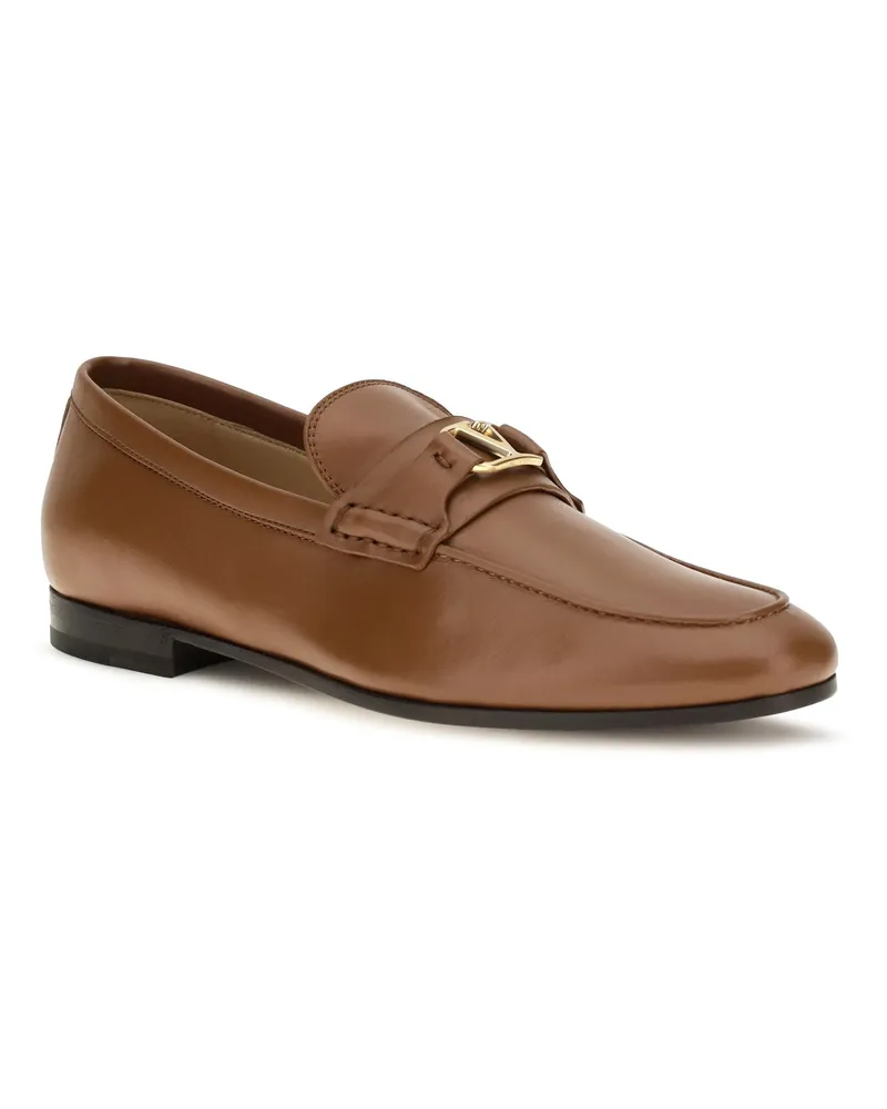 Valentino Garavani VLogo Signature Nappa Loafer — Brown 