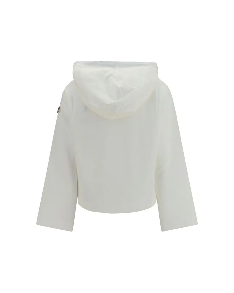 Moncler Women White Cotton Sweatshirt Clothing White