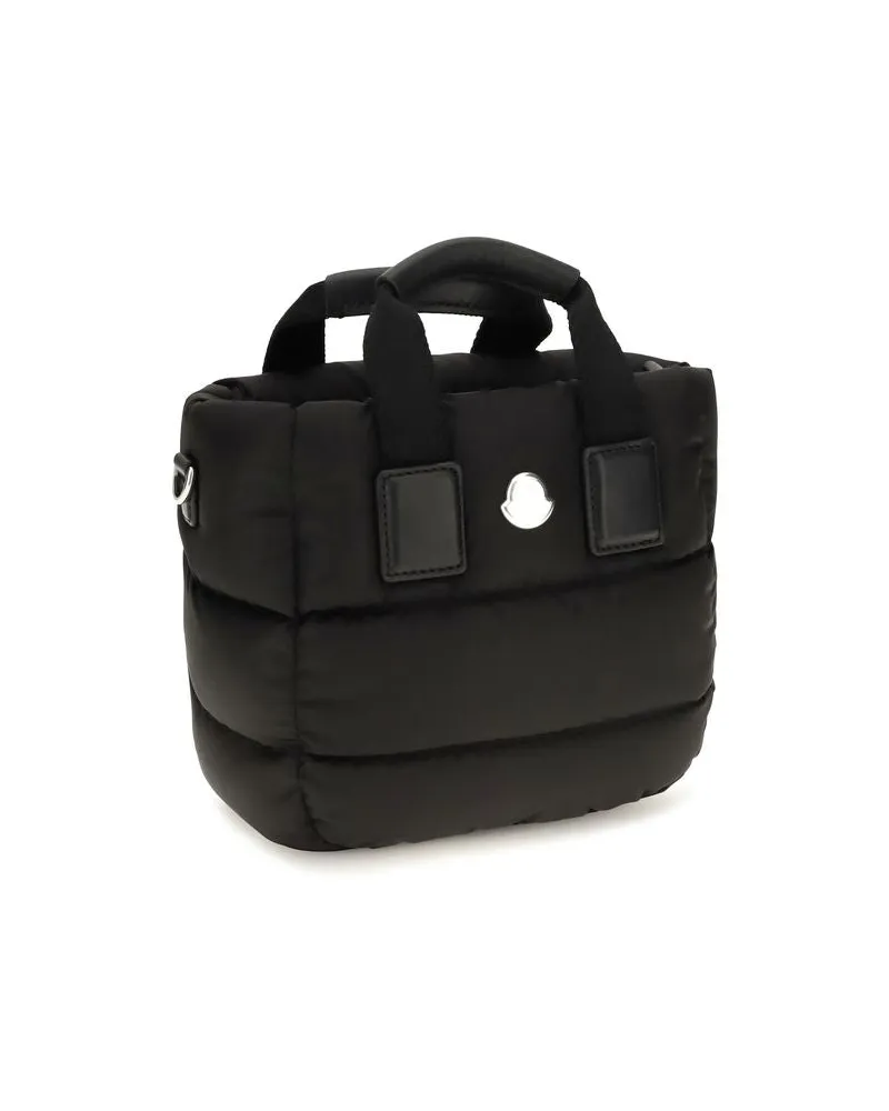 Moncler Women's Black Nylon Shoulder Bag Black