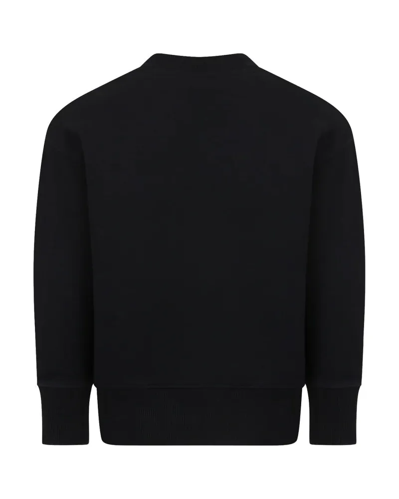 Palm Angels Logo-Embroidered Cotton Jersey Sweatshirt — Black Black