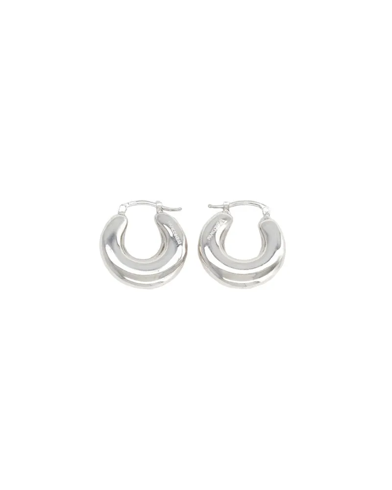 PANCONESI Blow Up Earrings — Silver Silver