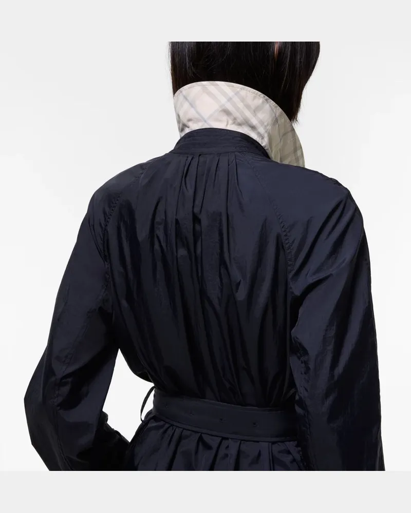 Burberry Belted Wool Coat — Navy Navy