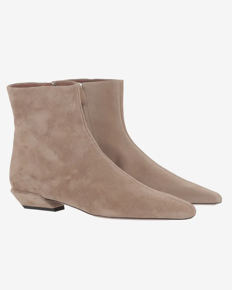 Paris Texas Women's Ankle Boots Bettina Beige Calf Leather (bos Taurus Beige