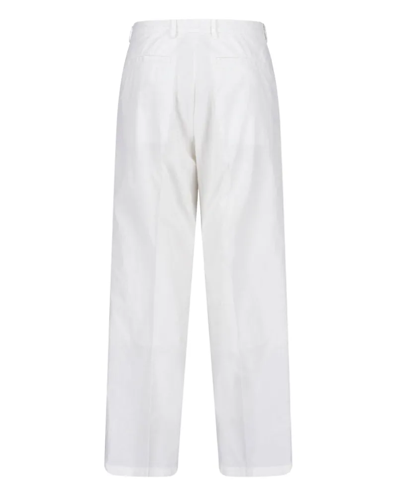 AURALEE Men's Trousers White Cotton White