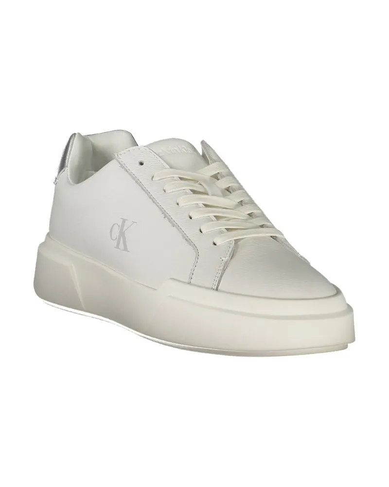 Calvin Klein Leather & Polyurethane Sneakers — White White