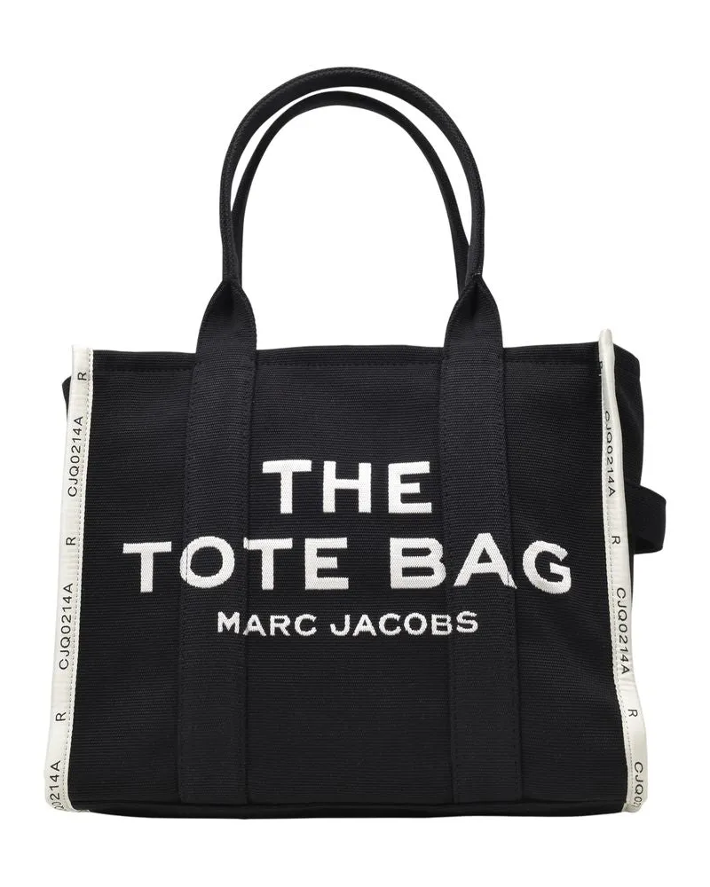 Marc Jacobs Women's The Large Tote Black Canvas Cotton Totes-shopping-bags Black