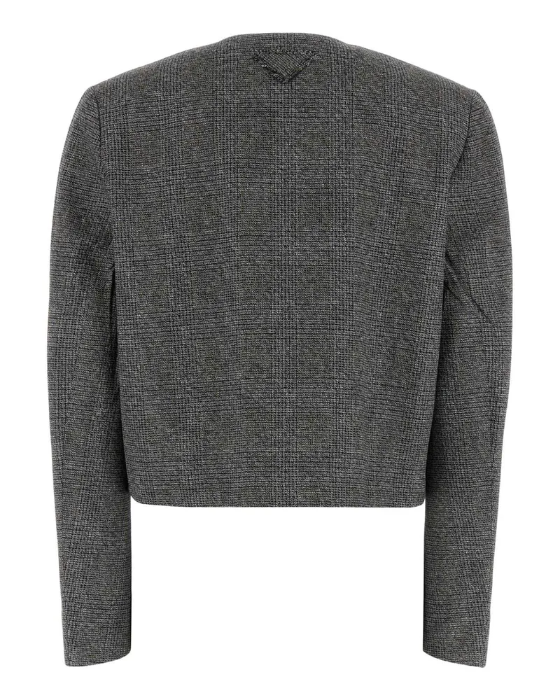 Prada Women's Glencheck Blazer Gray Blazers Gray