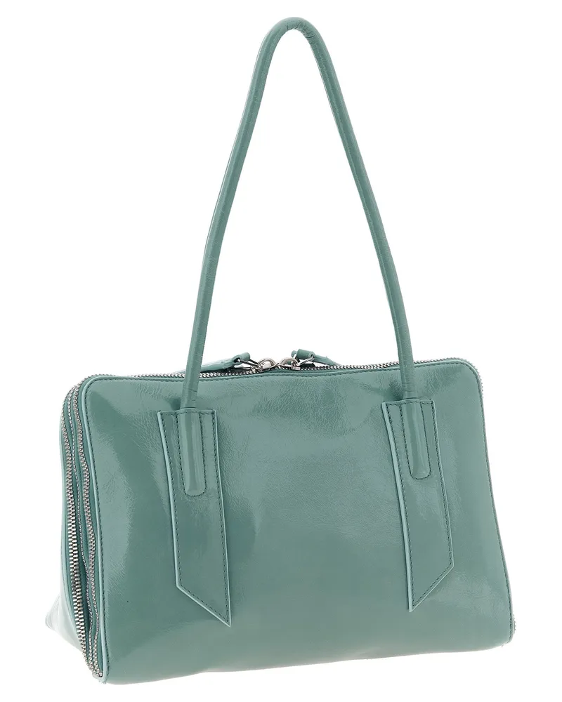 ATTICO L'Altra di Milano Patent Leather Shoulder Bag — Green Green