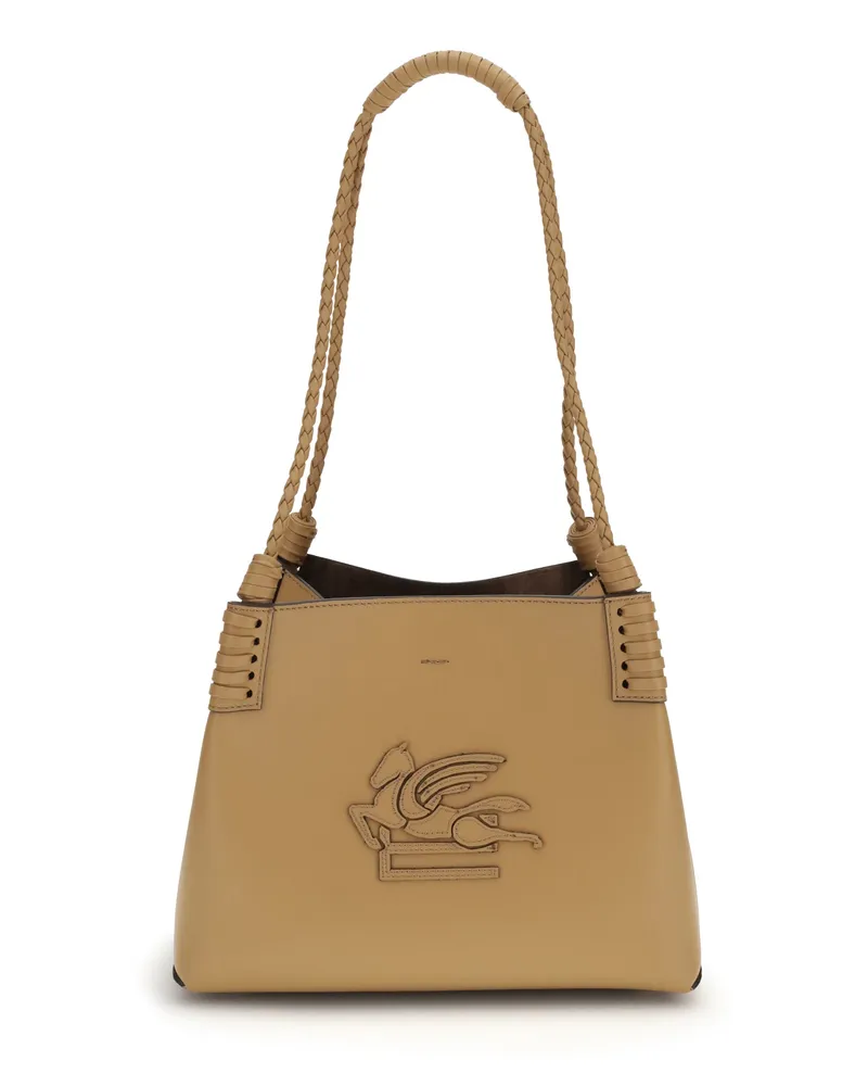 Etro Women's Shopping Bag Libra Calf Suede Brown Shoulder Brown
