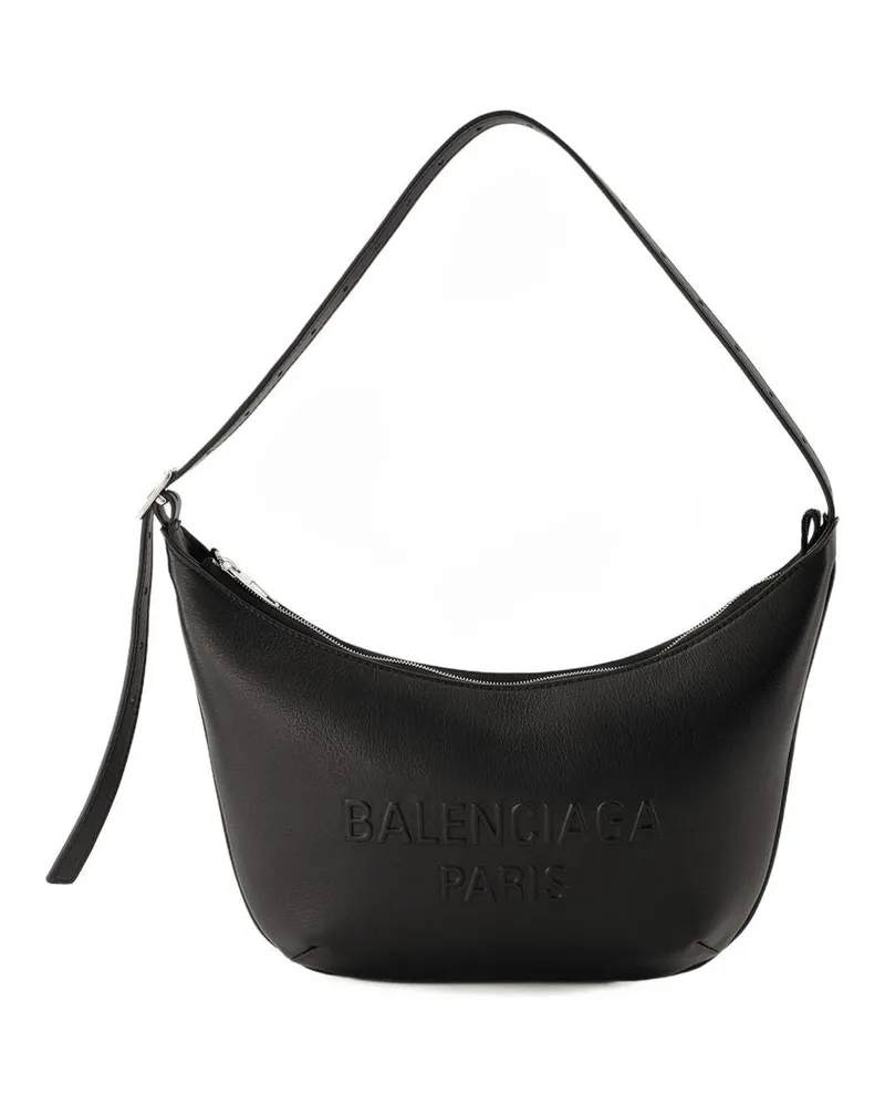 Balenciaga Women's Mary Kate Sling Shoulder Bag -  Leather Black Calfskin Shoulder-Hobo-Bags Black