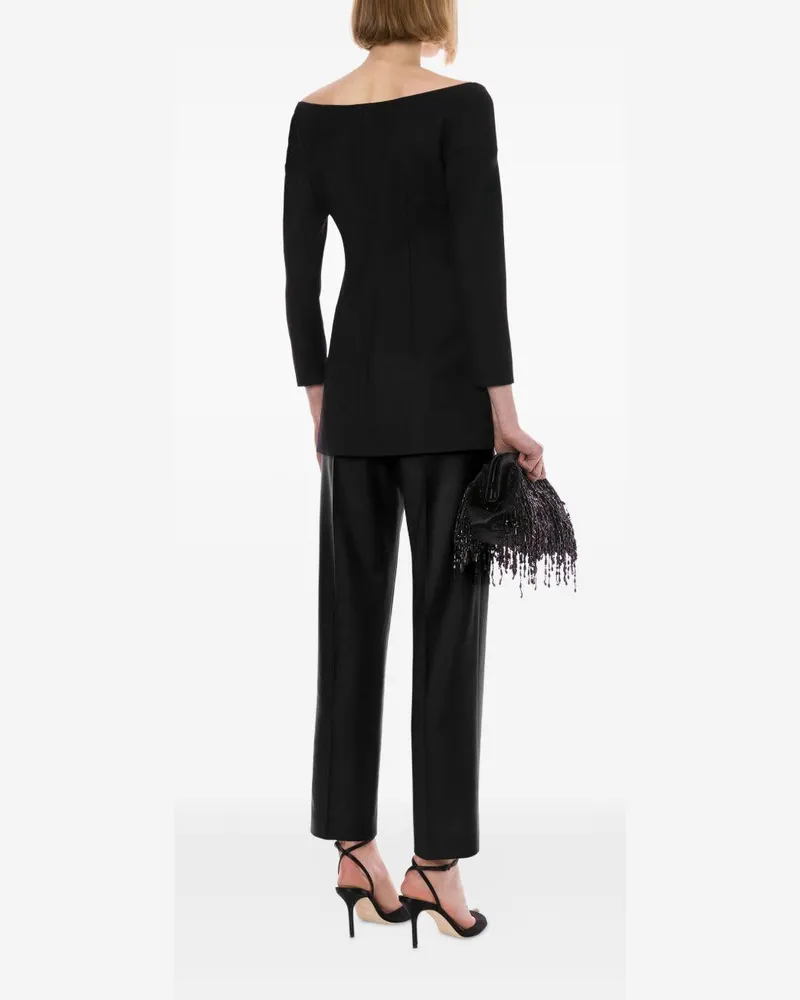 Alberta Ferretti Women's Blazer Black Virgin Wool Jacket Black