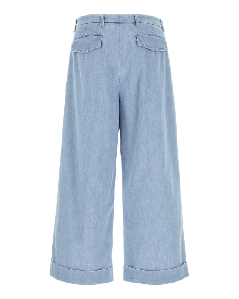 Valentino Garavani Men's Light Blue Denim Wide-Leg Jeans Denimblulavchiaro Exterior: Cotton Blue