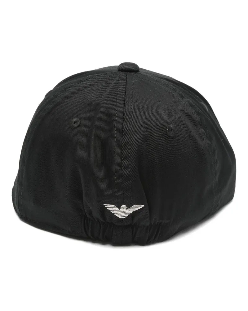 Emporio Armani Logo-Embroidered Baseball Cap — Black Black