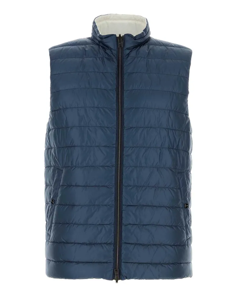 Herno Men's Reversibile Vest Navy Nylon Vests Navy