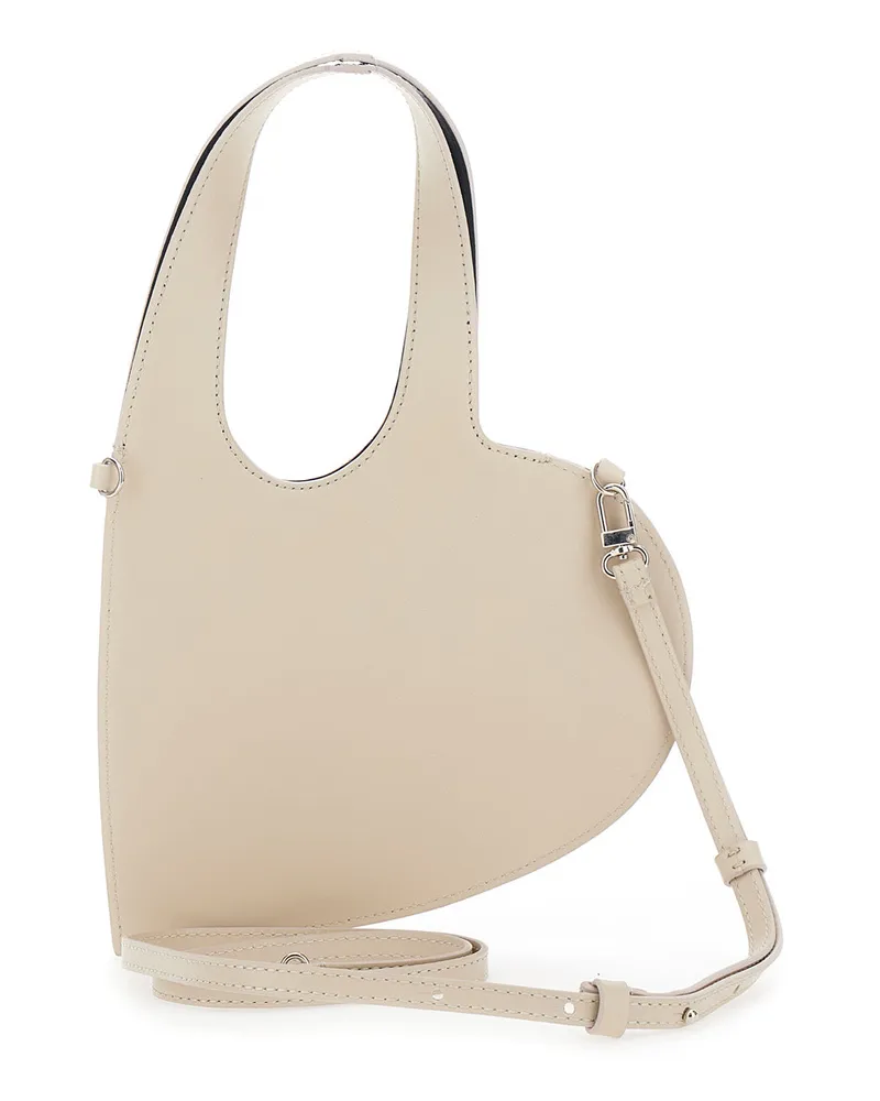 COPERNI Women's Shoulder Bag Heart-Shaped Beige Leather Cow Beige