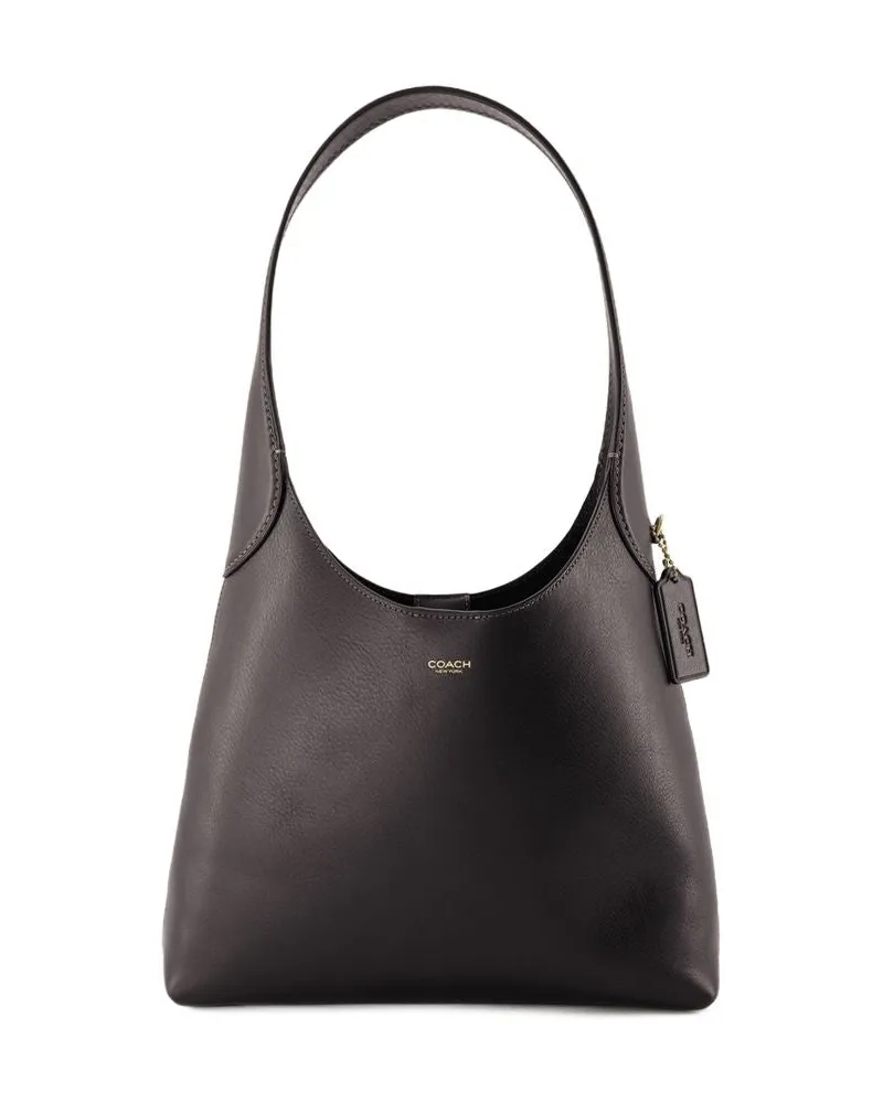 Coach Women's Brooklyn 28 Shoulder Bag -  Leather Black Cowhide Shoulder-Hobo-Bags Black