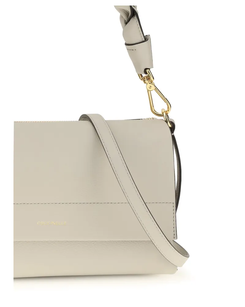 Coccinelle Women's Shoulder Bag Boheme Eucalyptus-Taupe Calf Leather Eucalyptus/taupe Beige