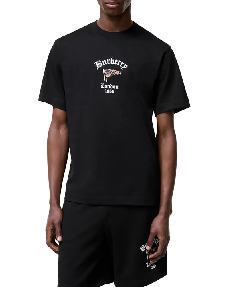 Burberry Embroidered Logo T-Shirt — Black Black