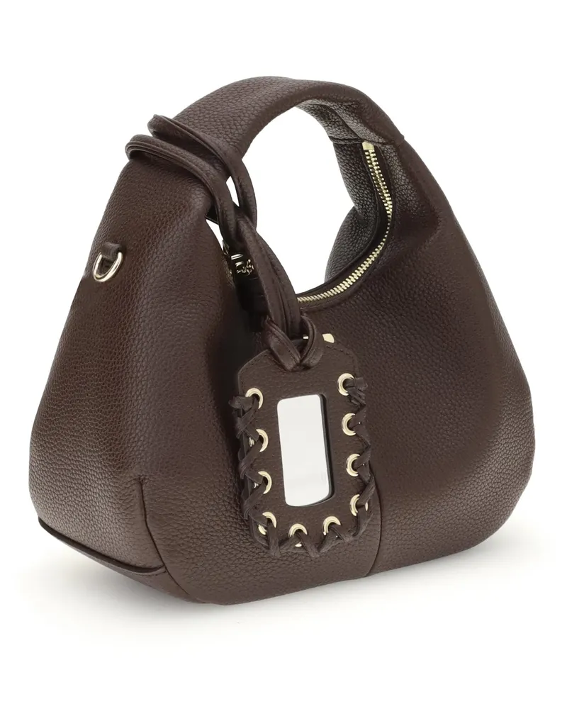 Ganni Women's Hobo Mini Handbag Chicory Coffee Handbags Hand Bags Brown
