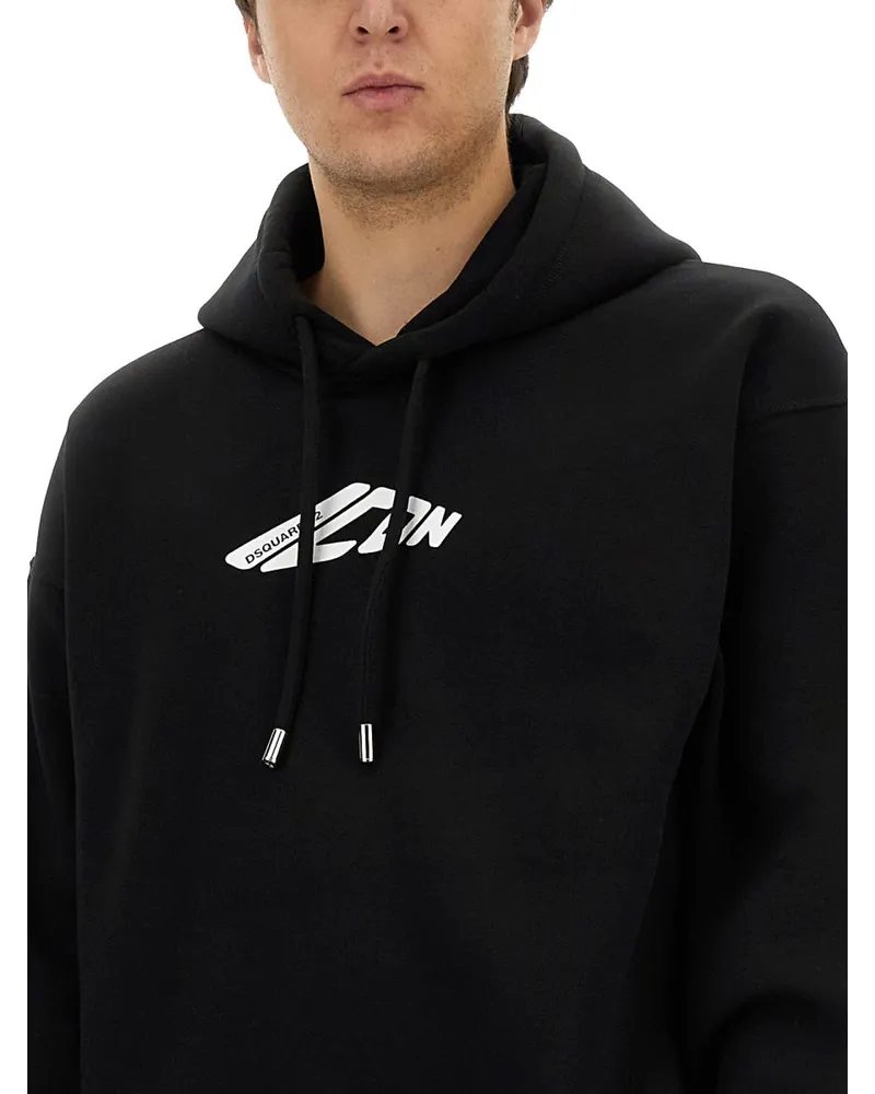 Dsquared2 Logo Print Sweatshirt — Black Black