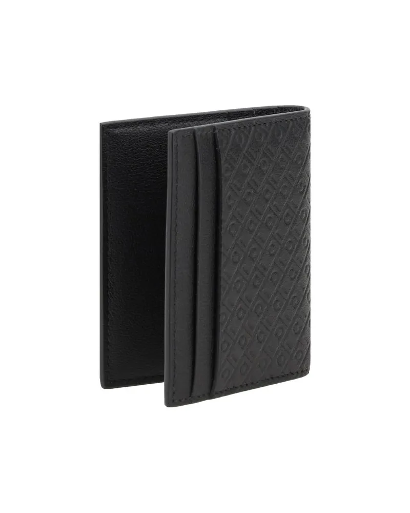 Ferragamo Men's Black Calf Leather Bos Taurus Wallet Black