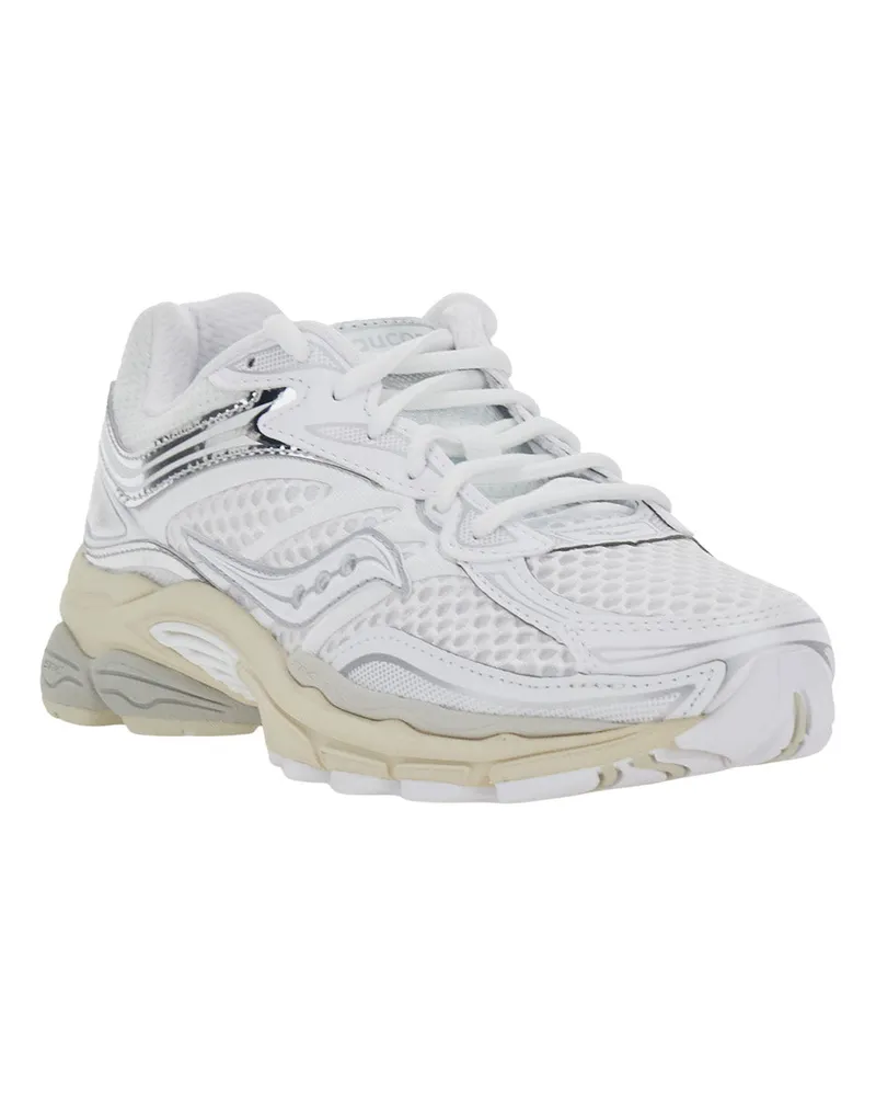 Saucony Technical Fabric Low-Top Sneaker — White 