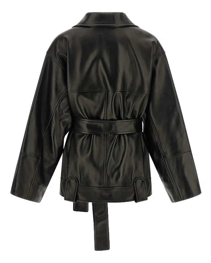 KHAITE Women Black Lamb Leather Jacket Clothing Black