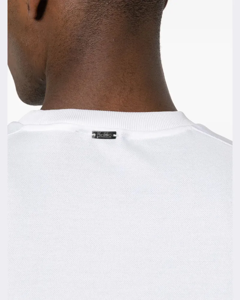 Herno Men's Logo-Plaque Cotton T-Shirt Ss26 M White