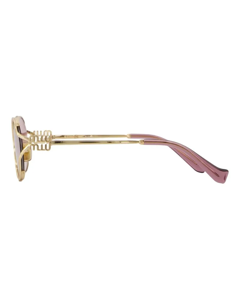 Miu Miu Unisex 0mu 52ys Sunglasses - Miu Acetate Gold Accessories Gold
