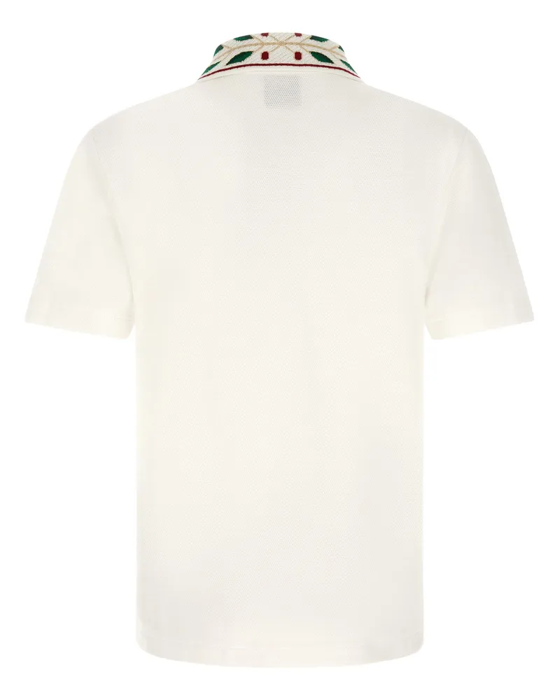 Casablanca Paris Laurel Polo Shirt — White White