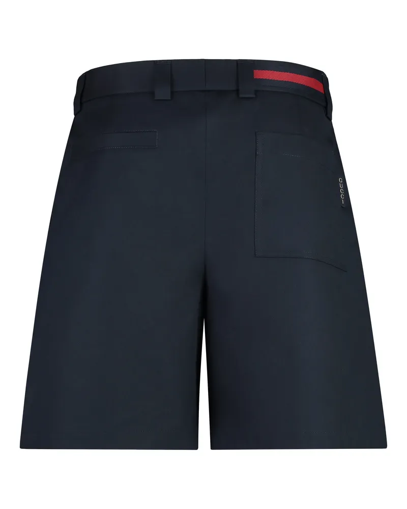 Gucci Men's Cotton Bermuda Shorts Blue Wool Navy