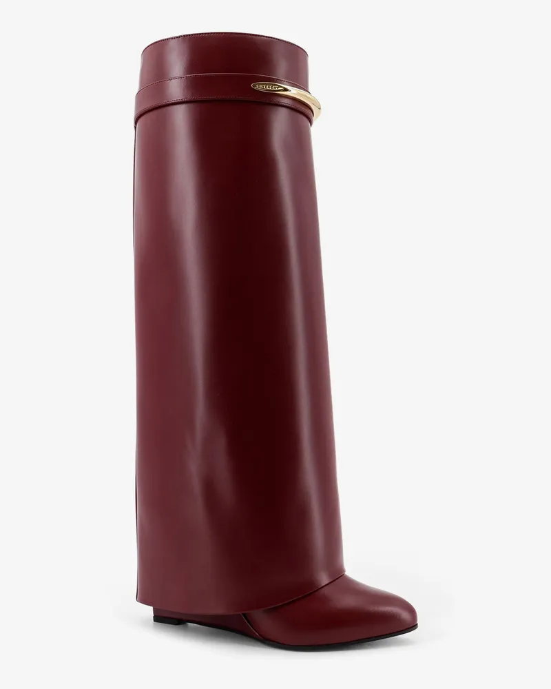 Givenchy Women's Boots Red Shark Leather Red