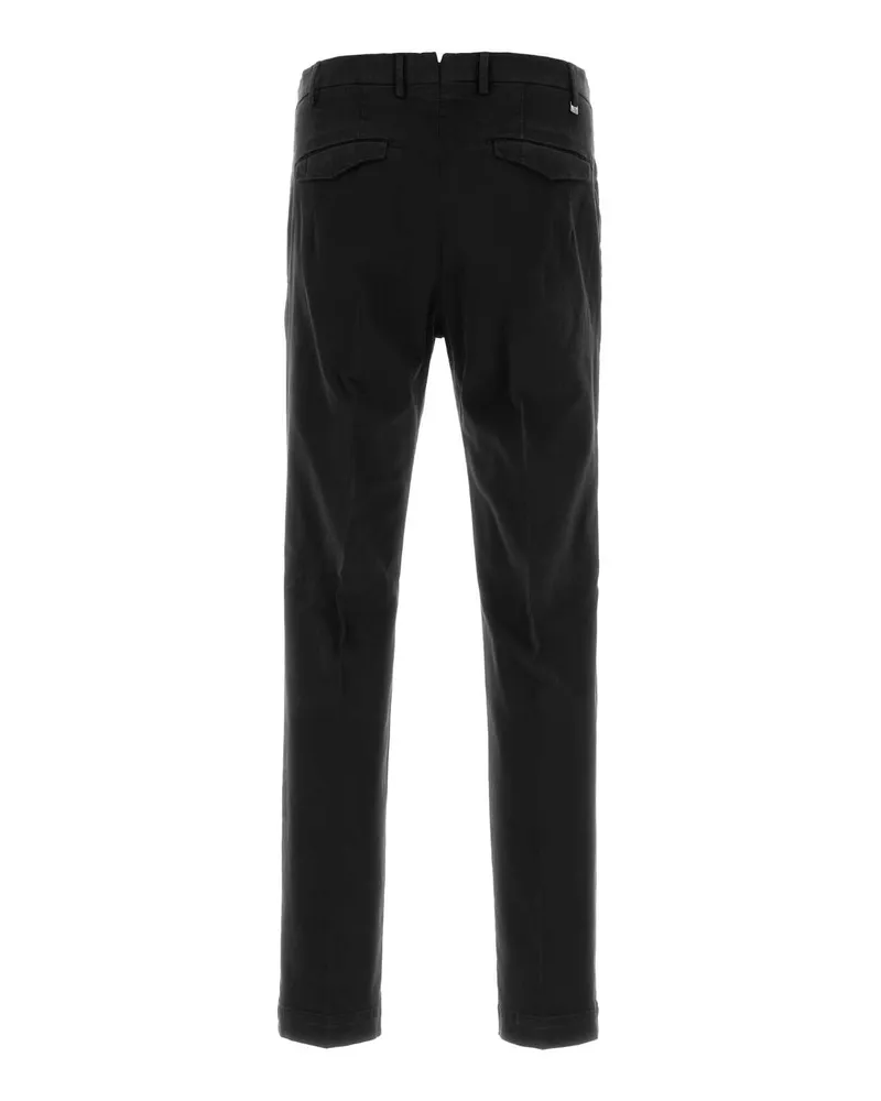 PT TORINO Men's Black Stretch Cotton Pant Nero Exterior: Elastane Pantaloni Trousers Black