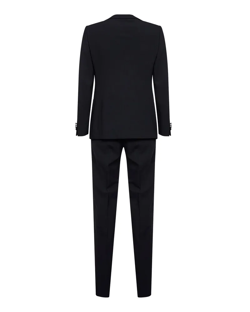 Giorgio Armani Men's Tuxedo Suit Virgin Wool Dark Navy Blue Suits Navy