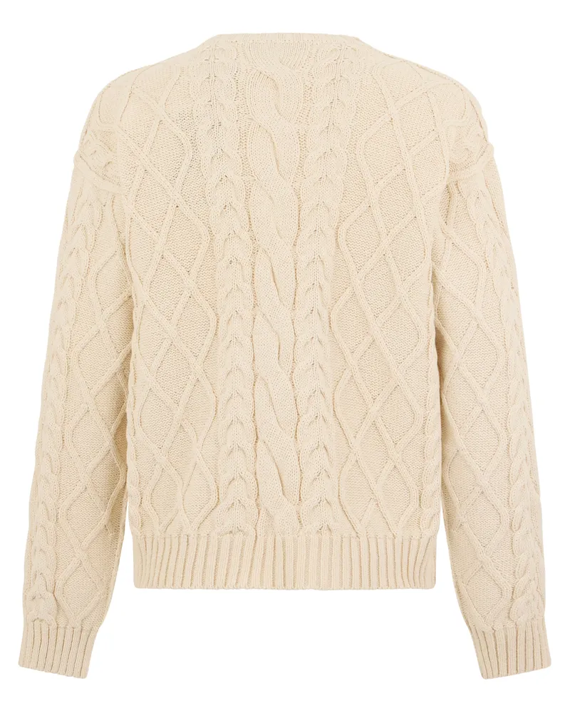 Dolce & Gabbana Men's Sweater Cotton-Blend Beige Sweatshirts Beige