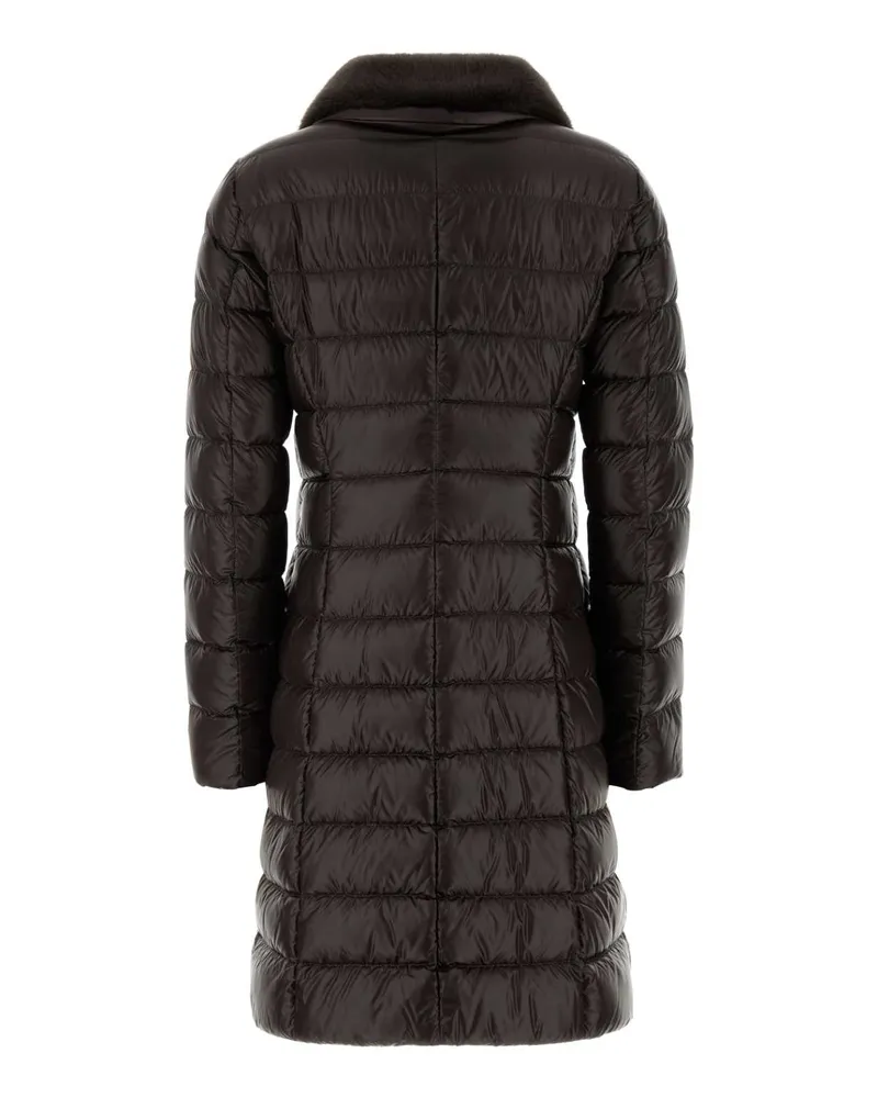 Herno Women's Chocolate Nylon Elisa Down Jacket Cioccolato Piumini Black
