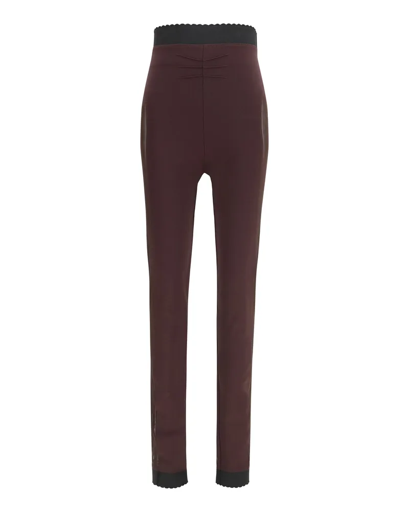 ATTICO Sheer Detail Leggings — Brown Brown