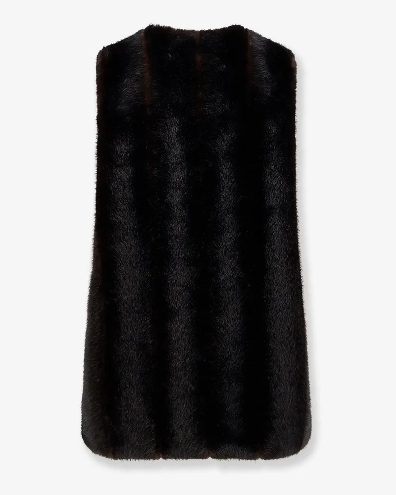 Maison Margiela Women's Faux Shearling Short Dress Brown Brown