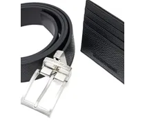 Pebbled Leather Belt — Black