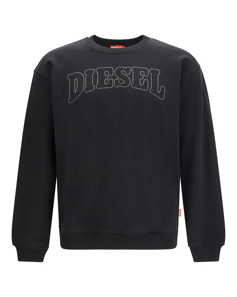 Diesel Men's Sweatshirt S-Norm-V10 Cotton Black Sweatshirts Sweater Black