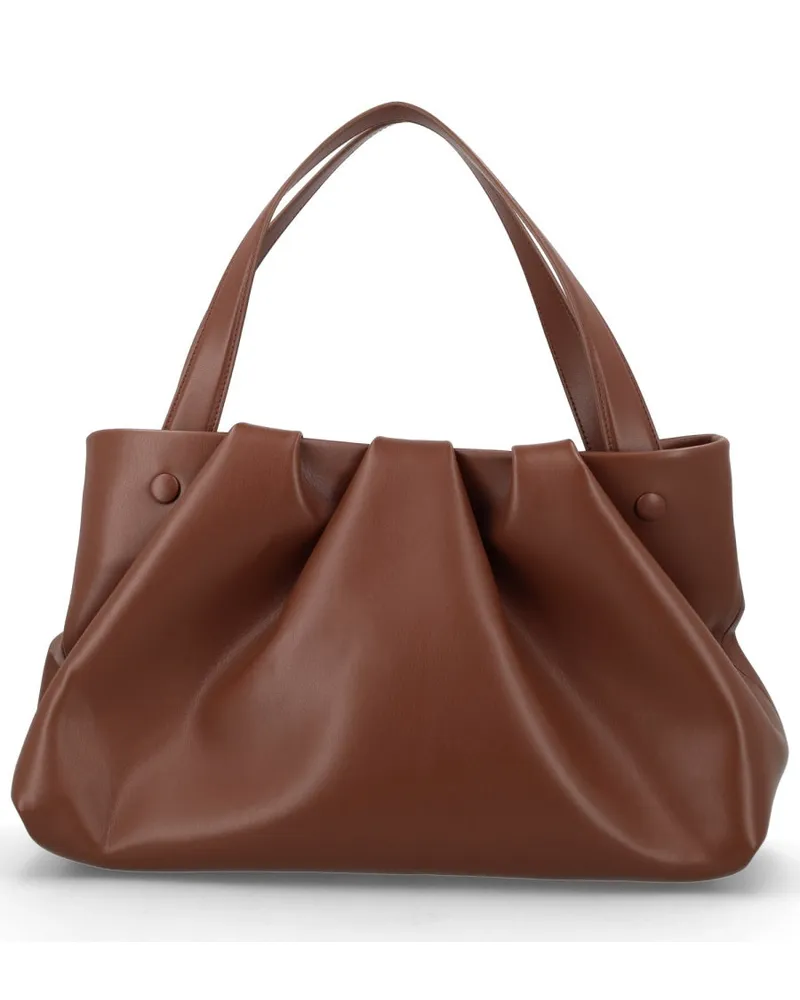 THEMOIRÈ Women's Shoulder Bag Athena Brown Recycled Polyester Brown