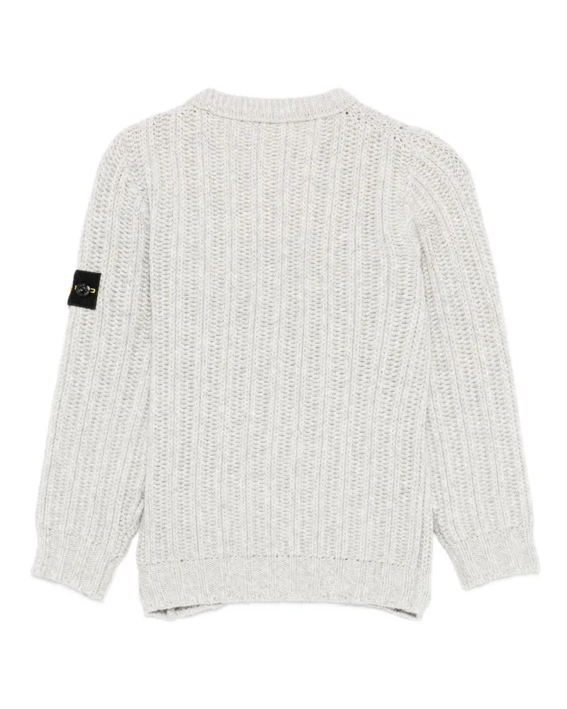 Stone Island Virgin Wool Blend Sweater — Gray Gray