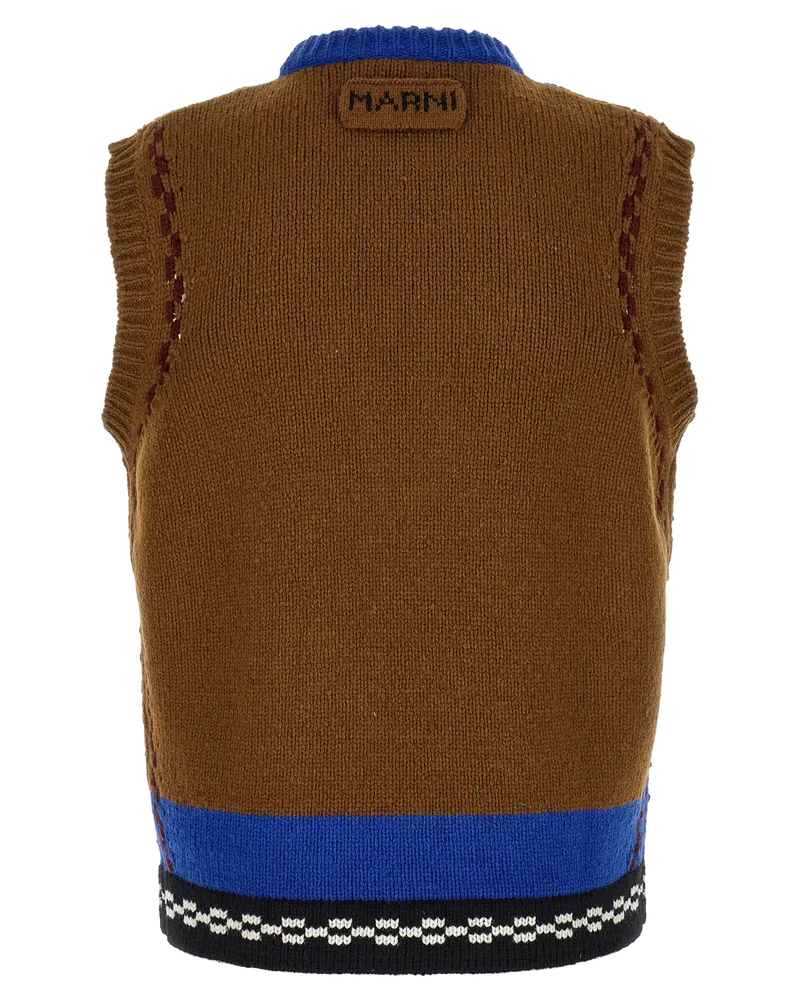 Marni Men's Multicolor Wool Sleeveles Sweater Clothing Multicolor