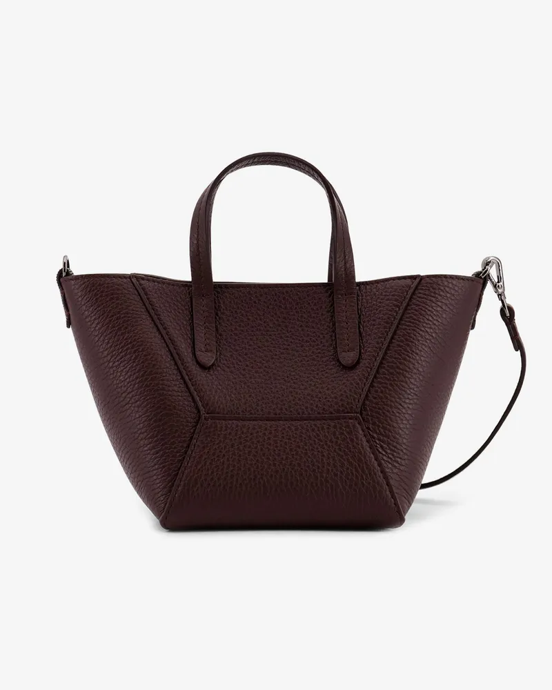 Brunello Cucinelli Women's Duo Leather Crossbody Bag Brown Shoulder Brown
