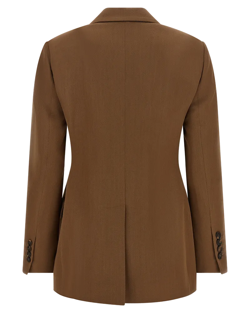 Brunello Cucinelli Virgin Wool Blazer — Brown Brown