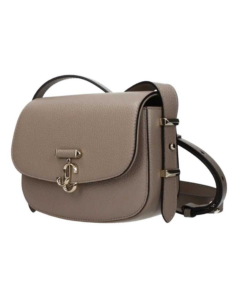 Jimmy Choo Women's Gray Leather Crossbody Bag Gray