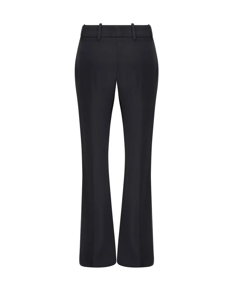 Alexander McQueen Flared Acetate Trousers — Black Black