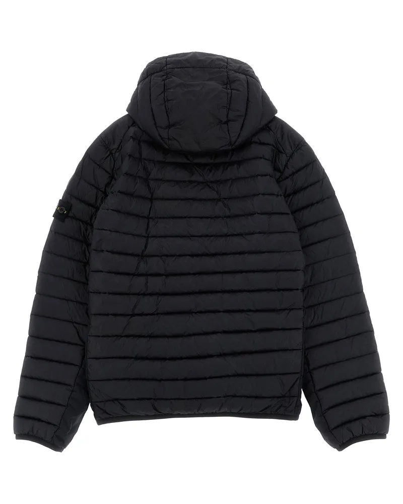 Stone Island Quilted Goose Feather Down Jacket — Black Black